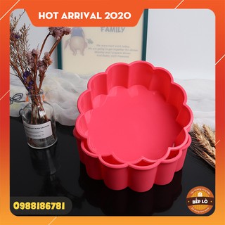Khuôn silicon nướng bánh hình bông hoa 8 inch