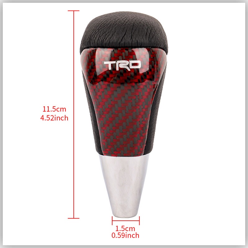 Núm Gạt Cần Số Xe Hơi Bằng Da Sợi Carbon Thông Dụng tay nắm cần số xe ô tô Núm bọc cần số xe hơi Núm cần số Cần gạt số