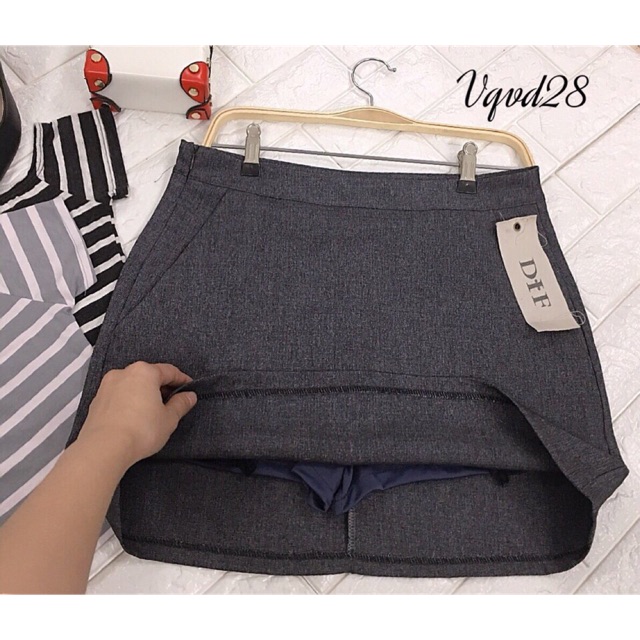 💖Váy quần xám đậm 2 túi xéo Bigsize | BigBuy360 - bigbuy360.vn