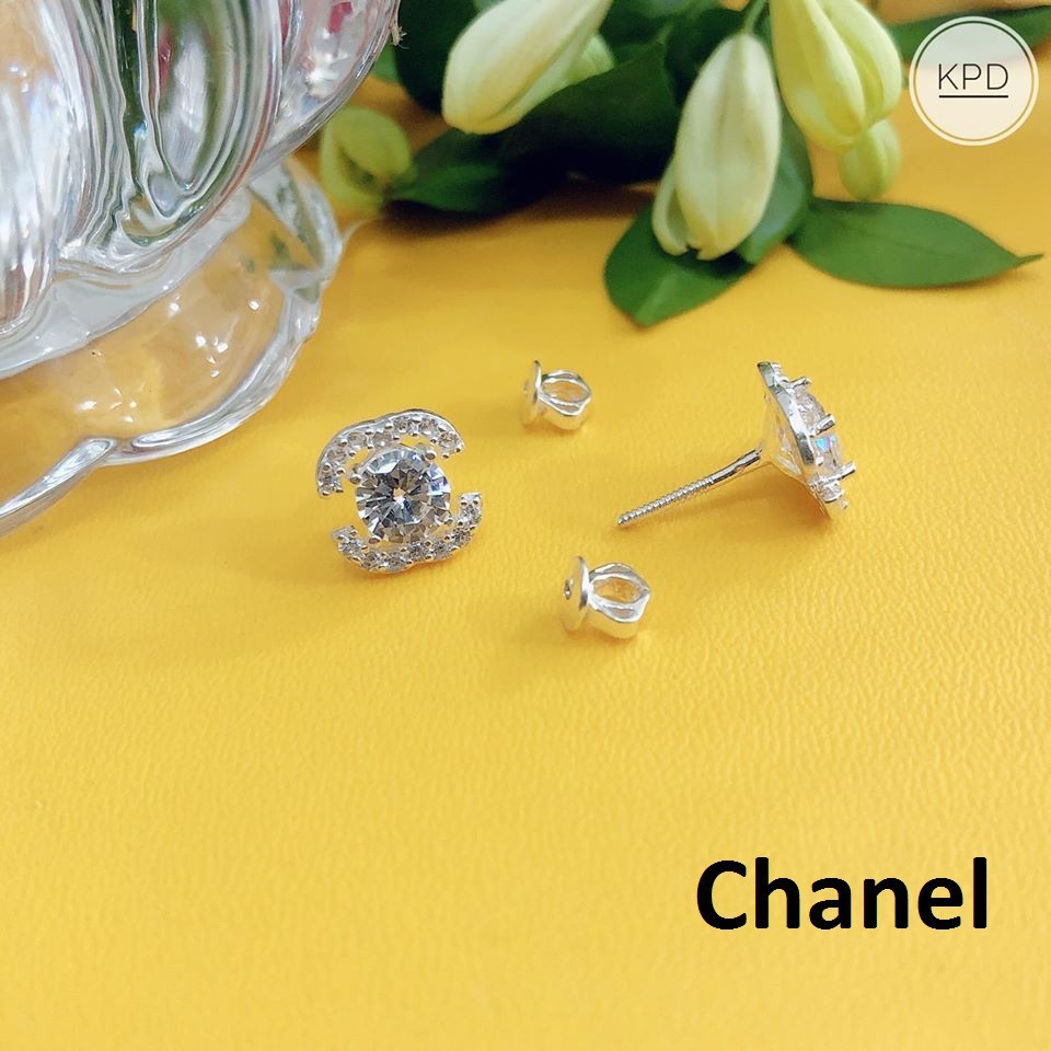 Bông tai bạc chốt ren các mẫu MS08