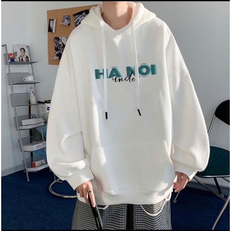 Áo sweater LOGO Hà Nội Form Rộng, Áo hoodie nỉ UNISEX Nam Nữ In Hình Local Brand
