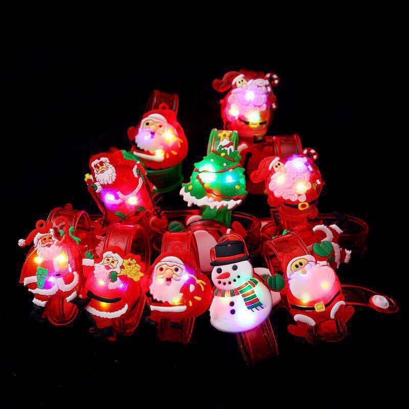 Đồng hồ halloween noel, vòng tay nhựa noel có đèn quà tặng noel giáng sinh