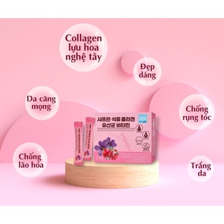 Colagen lựu hoa nghệ tây Saffon Hàn quốc được chị em đang săn lùng hộp 30 gói x2g