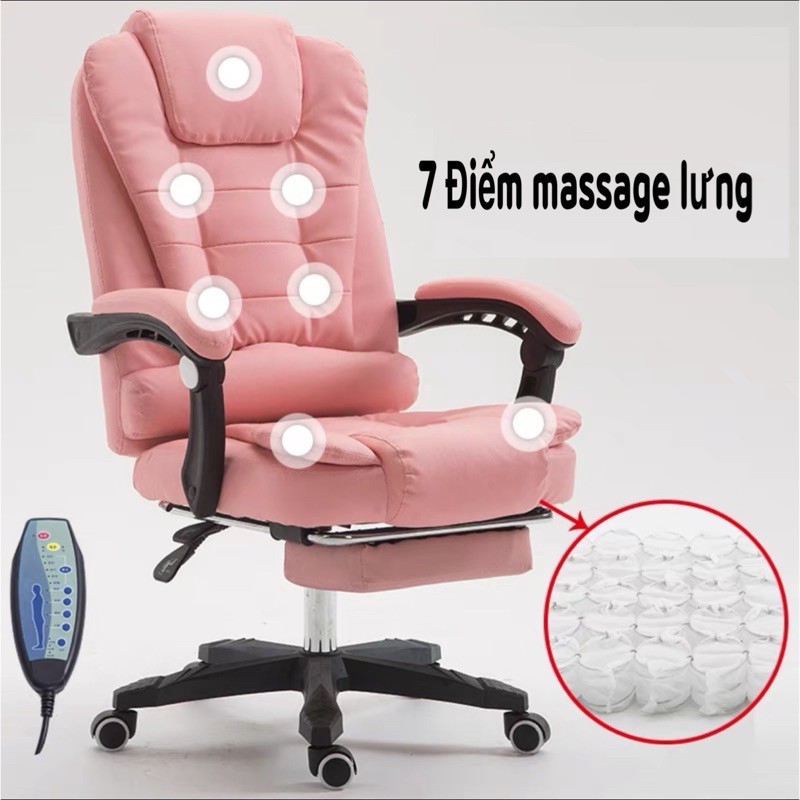 Ghế Làm Việc Văn Phòng Rung Massage 07 Điểm Kèm Remote Điều Khiển