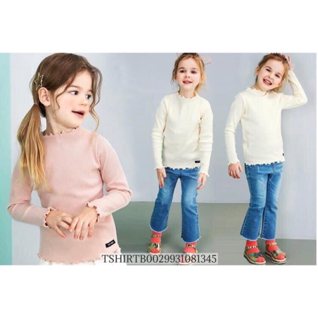 Áo thun gân cổ thấp
