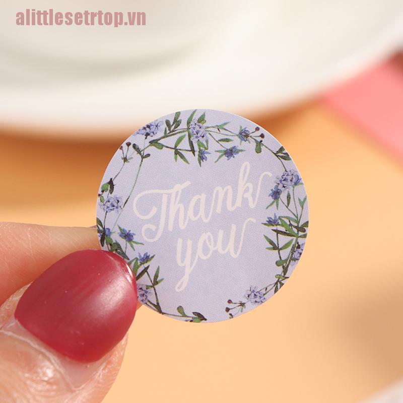 Cuộn 500 Miếng Dán Hình Hoa / Chữ Thank You Dùng Trang Trí Sổ Tay