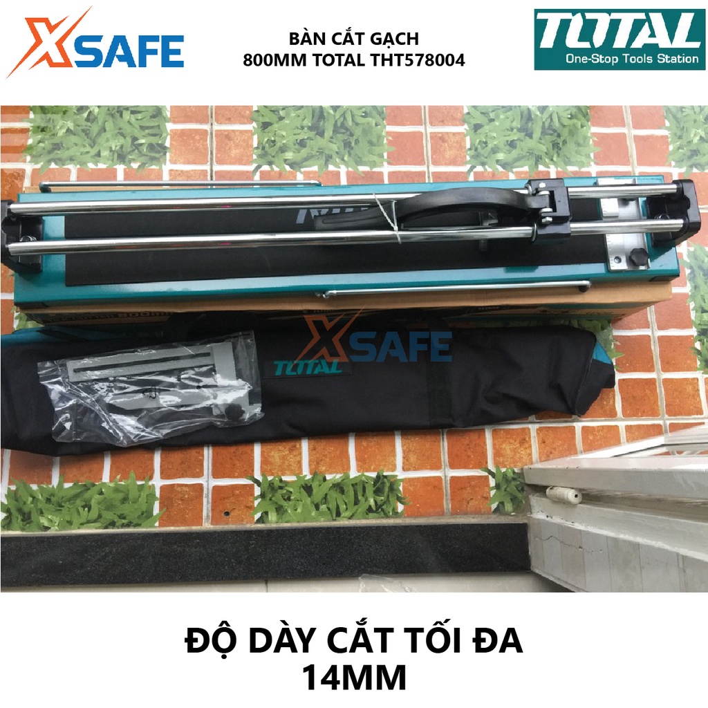 Bàn cắt gạch đẩy tay TOTAL THT578004 lực cắt mạnh, chính xác, tay cầm cao su chống trơn trượt - chính hãng - xsafe