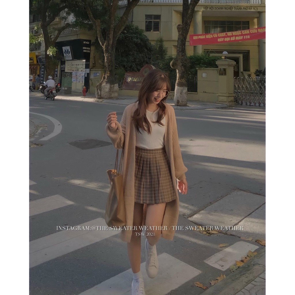 [Hàng Loại 1] Áo Khoác Len Cardigan Dáng Dài Nữ Hàng Quảng Châu Cao Cấp CD129 | BigBuy360 - bigbuy360.vn