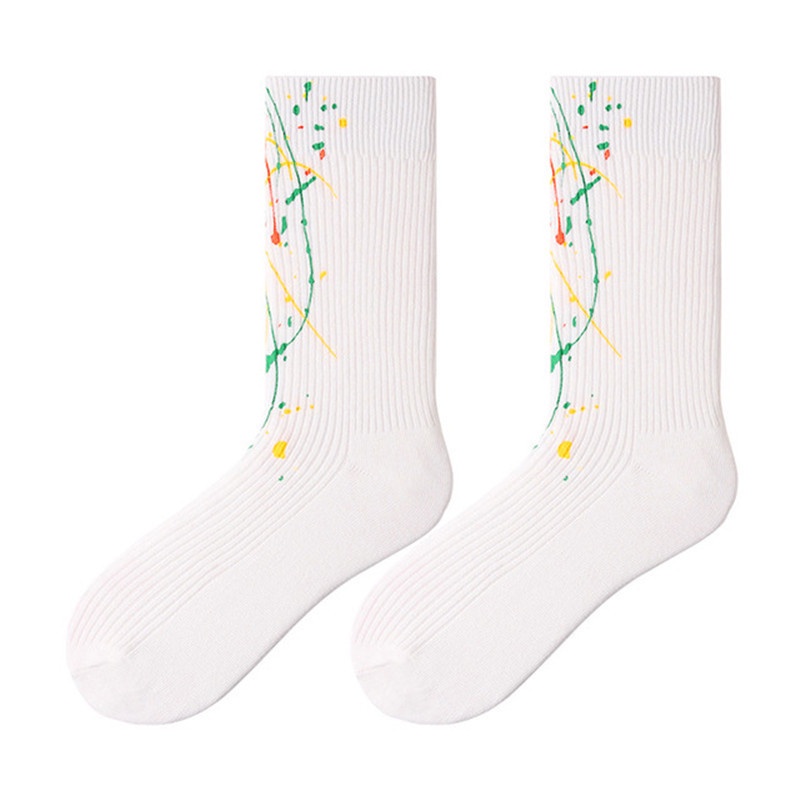 Vớ Thể Thao In Họa Tiết Vết Mực Thời Trang Cho Cặp Đôi