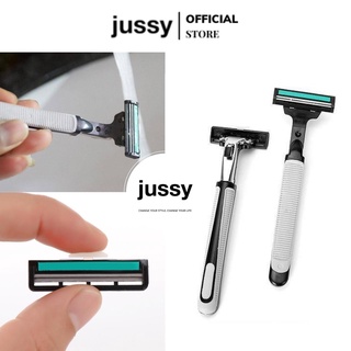 Dao Cạo Râu Đầu 2 Lưỡi Kép Không Đau Rát Khi Cạo Kèm 36 Lưỡi Và 1 Tuýt Kem Cạo Râu Jussy Official Tiện Lợi