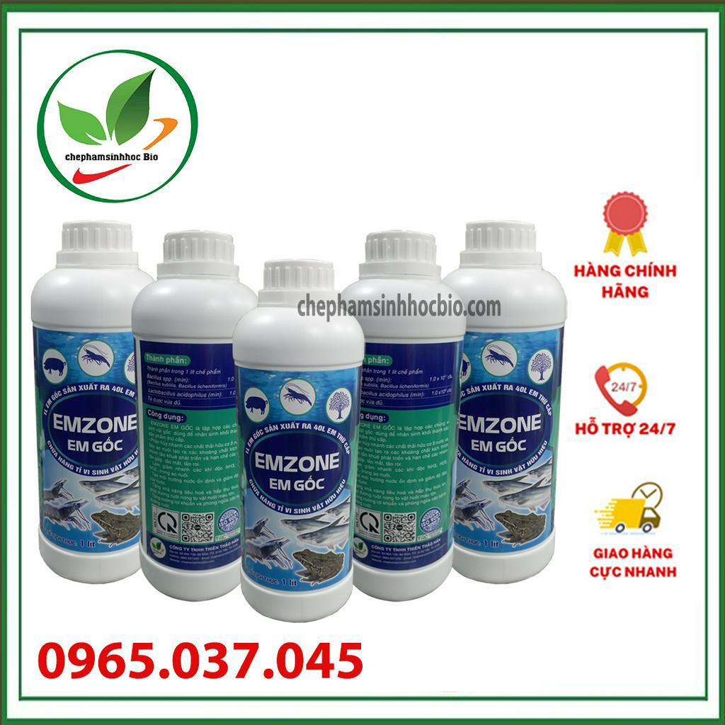 combo 5 chai EM Gốc Chế phẩm sinh học EM gốc - Emzone. Chai 1L