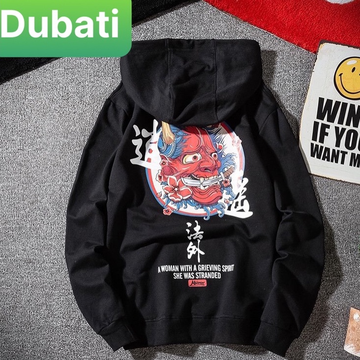 ÁO KHOÁC HOODIE CHẤT VẢI NỈ QUỶ NGẬM KIẾM CHỐNG LẠNH NẶNG ĐÔNG HÈ UNISEX- DUBATI FASHION