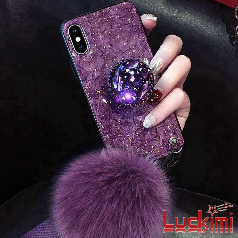 Ốp lưng kim tuyến nhựa mềm kèm dây đeo sang trọng cho iPhone X XS XR XS Max 6 7 8 Plus
