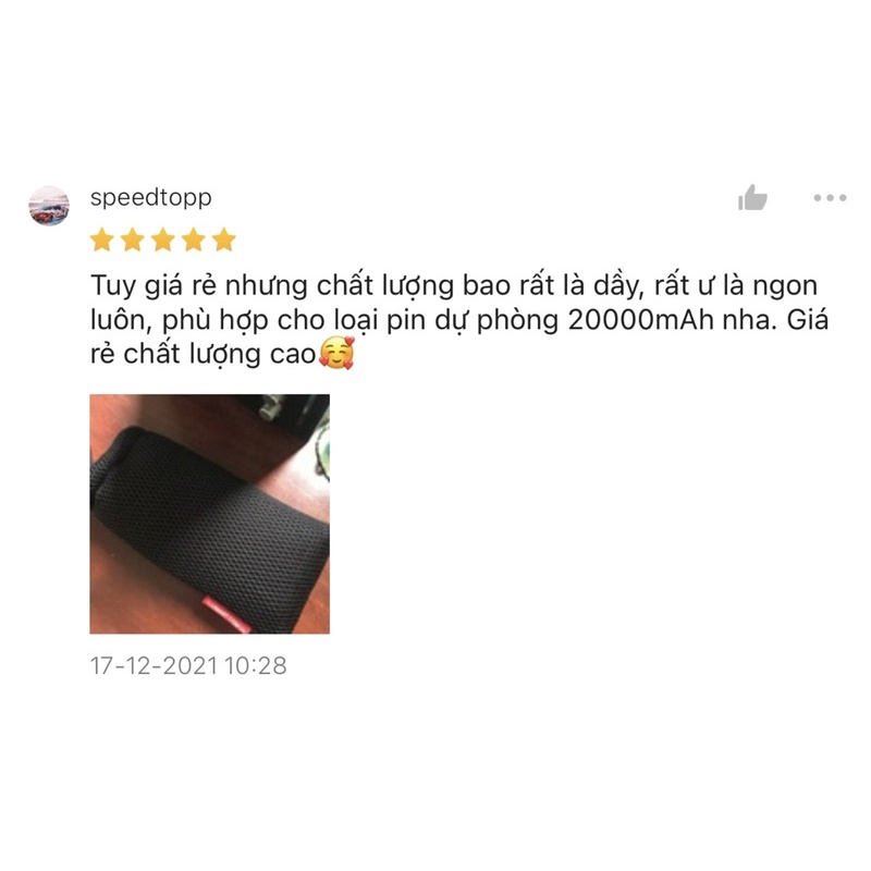 Túi chống sốc pin sạc dự phòng