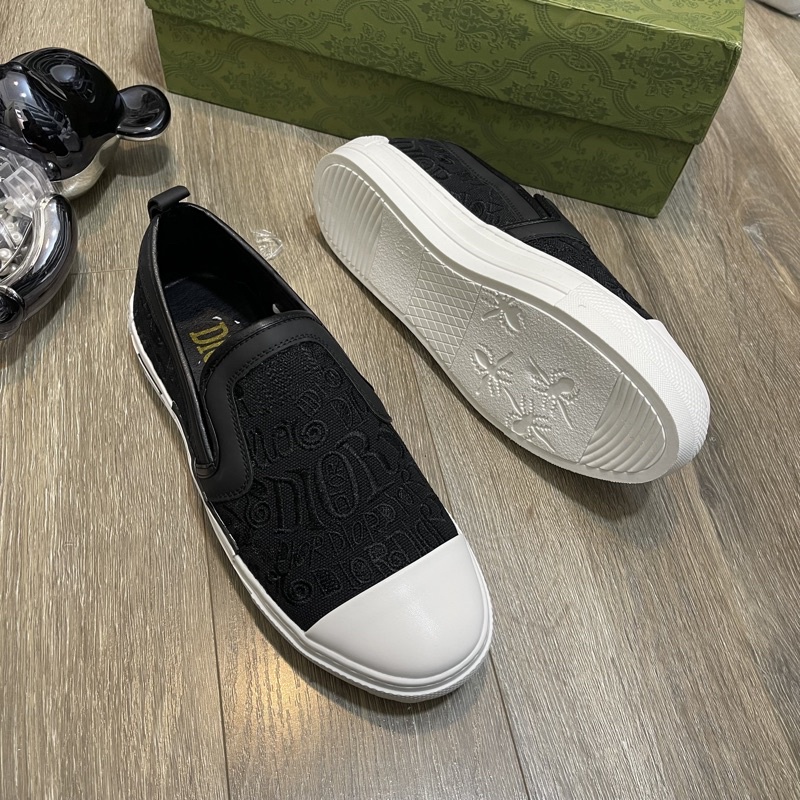Giày thể thao Vân Đi Ô đế cao su cao cấp - Giày Slipon vải kaki vân dệt nổi cho nam | BigBuy360 - bigbuy360.vn
