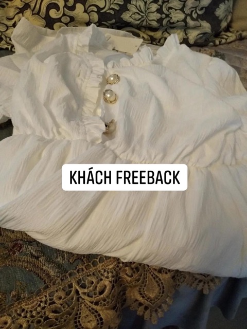 Váy trắng khuy cúc (có sẵn) tiểu Thư -2 Lớp  váy dáng xoè kèm ảnh thật shop chụp+ video loại 1 | BigBuy360 - bigbuy360.vn