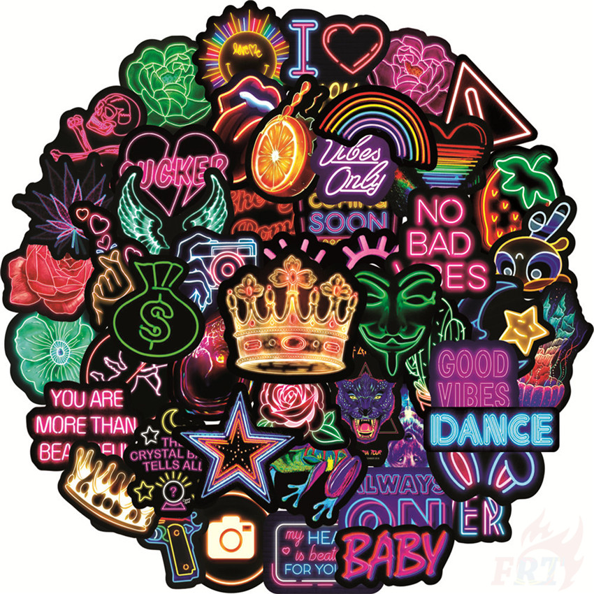 ❉ Neon Color ：VSCO Style - Series 05 JMD Cool Harajuku Graffiti Stickers ❉ 50Pcs/Set Waterproof DIY Fashion Decals Doodle Stickers
