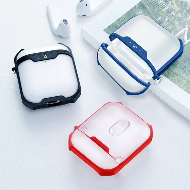 Vỏ Case Airpods 1/2 XUNDD Viền Cao Su Tặng Kèm Móc Khoá Cao Cấp