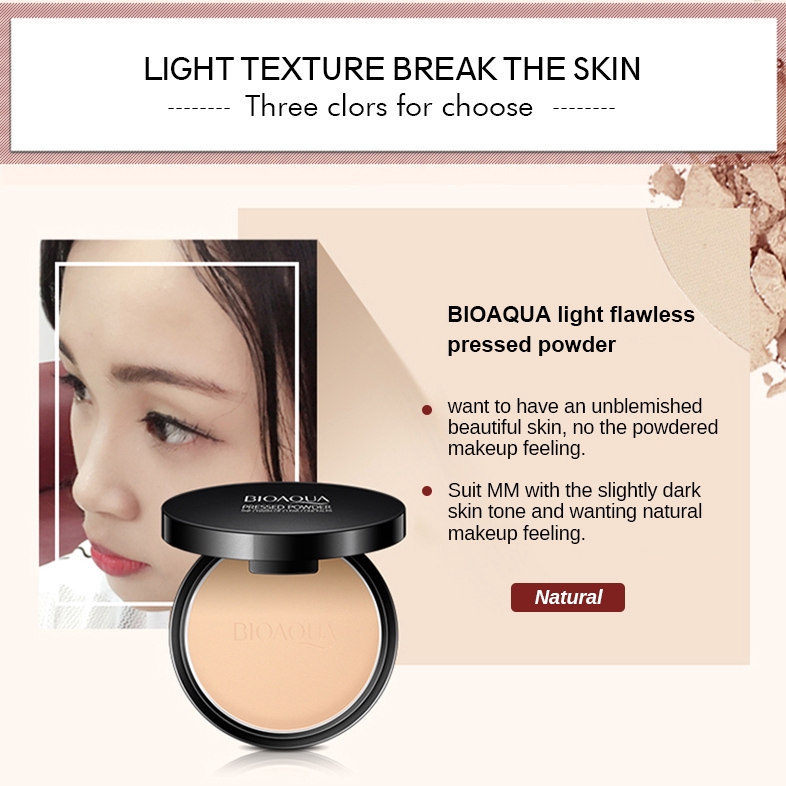 [Hàng mới về] Phấn nén tông lì Bioaqua che khuyết điểm và kiềm dầu lâu trôi | BigBuy360 - bigbuy360.vn
