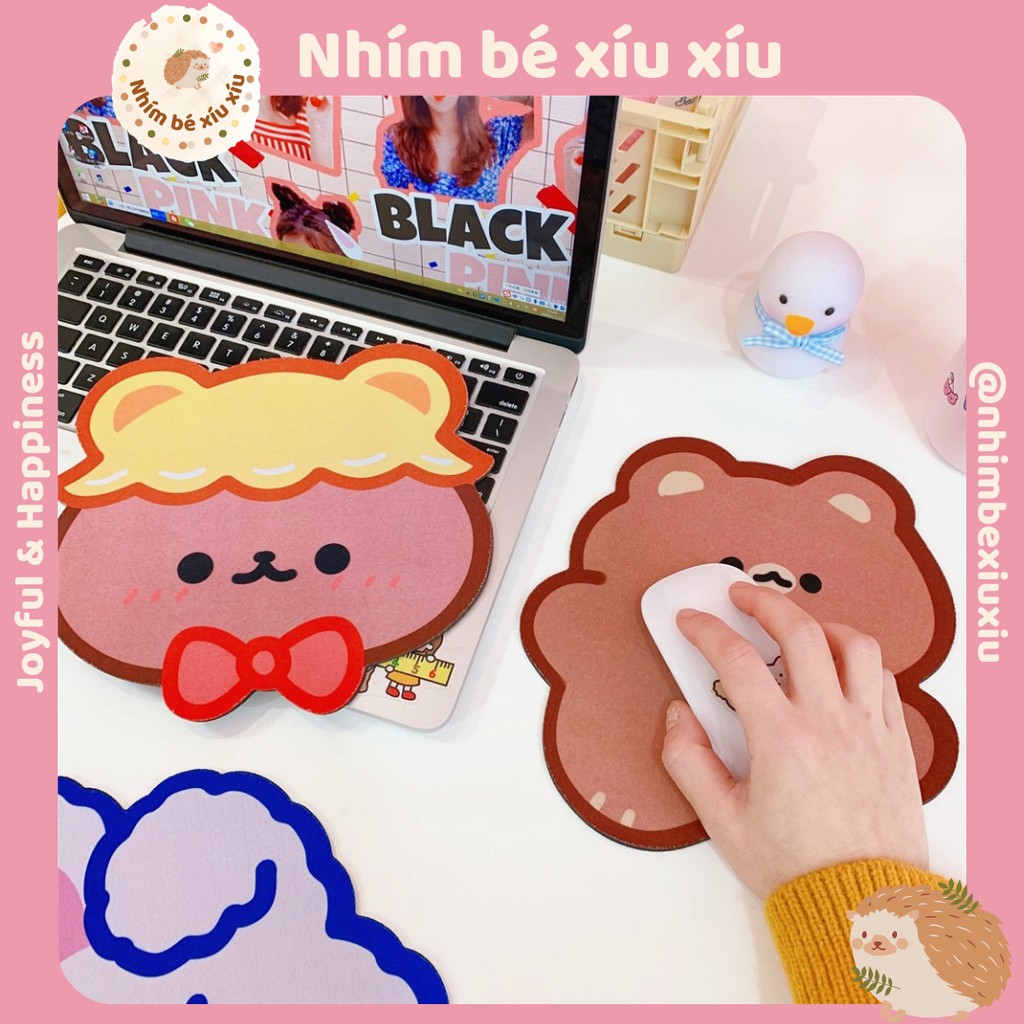 Miếng lót chuột/Bàn di chuột cute hình gấu thỏ