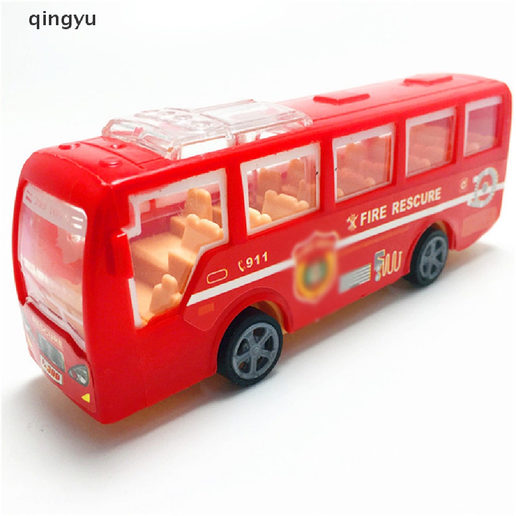 Qingyu Mô Hình Xe Buýt Hoạt Hình Bằng Nhựa Đồ Chơi Cho Trẻ Em