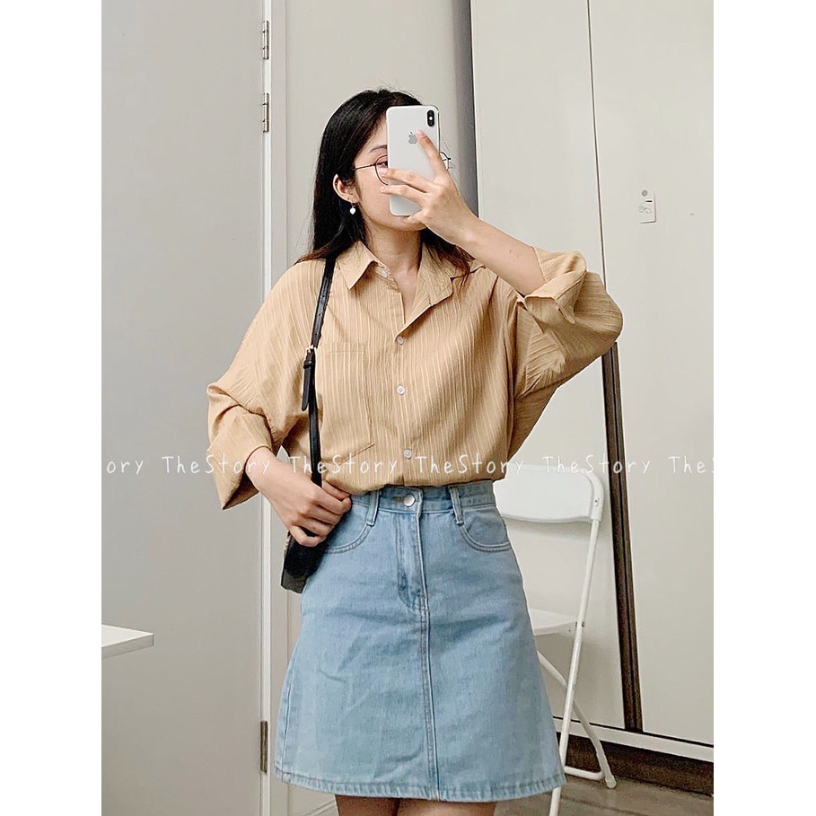Áo sơ mi nữ xốp 1 túi  A2514