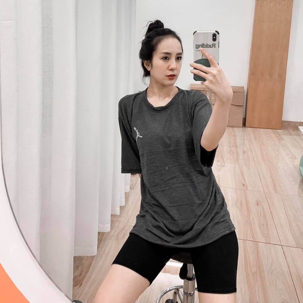 Quần legging đùi yoga dáng short nữ dáng ôm body vải mát phong cách thể thao Hus LG04