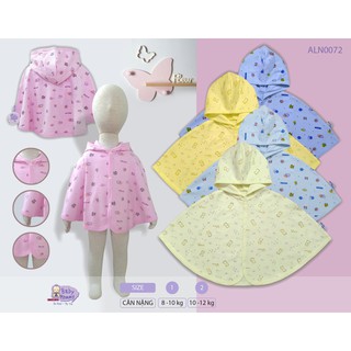 ALN72_Áo choàng cánh dơi interlok BabyMommy_áo choàng có nón dày cho bé