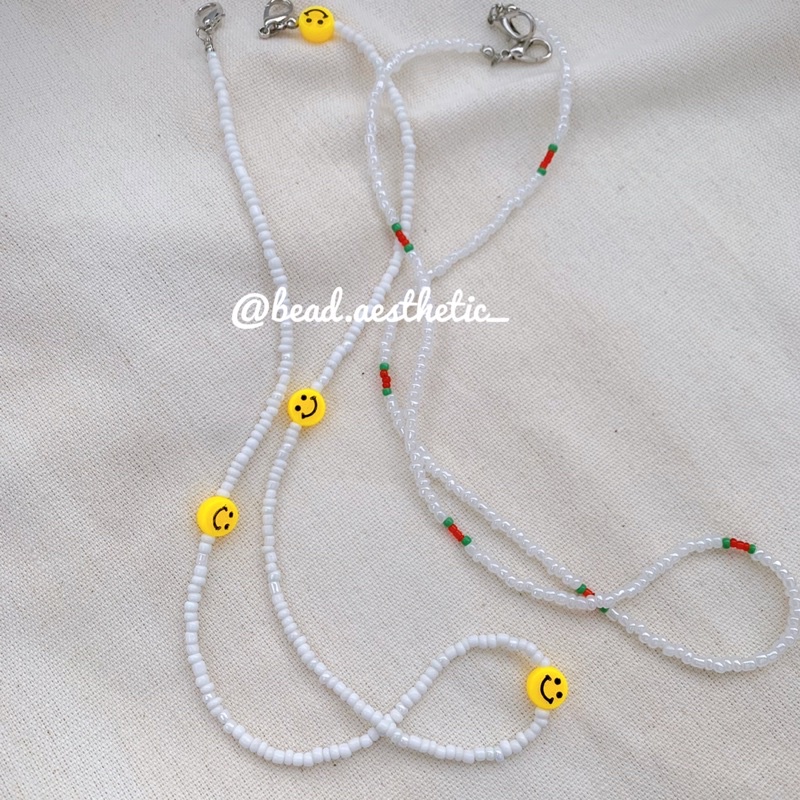 Dây đeo khẩu trang/ mask trap chống thất lạc handmade  ~  phong cách Hàn Quốc | @bead.aesthetic_