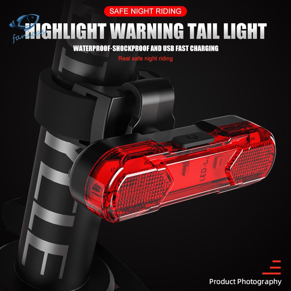 Đèn led gắn yên xe đạp chống thấm nước sạc USB tiện dụng