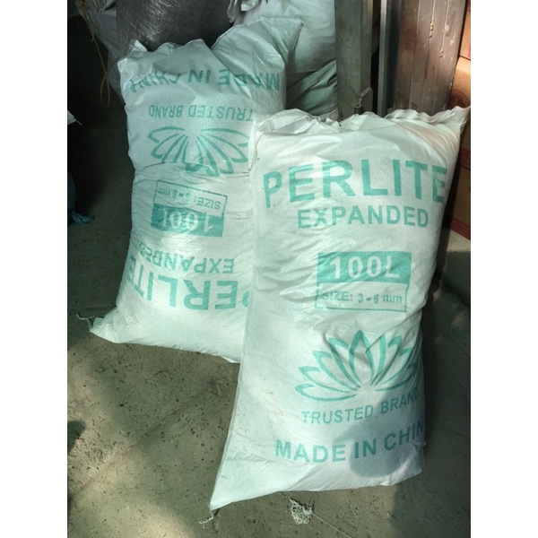 Đá trân châu - Đá perlite hạt màu trắng xốp nhẹ bao 100Lít