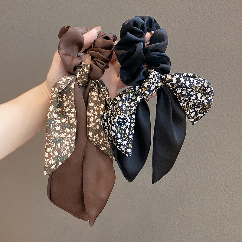 Dây Cột Tóc Co Giãn Thắt Nơ Phong Cách Pháp Xinh Xắn Cho Nữ