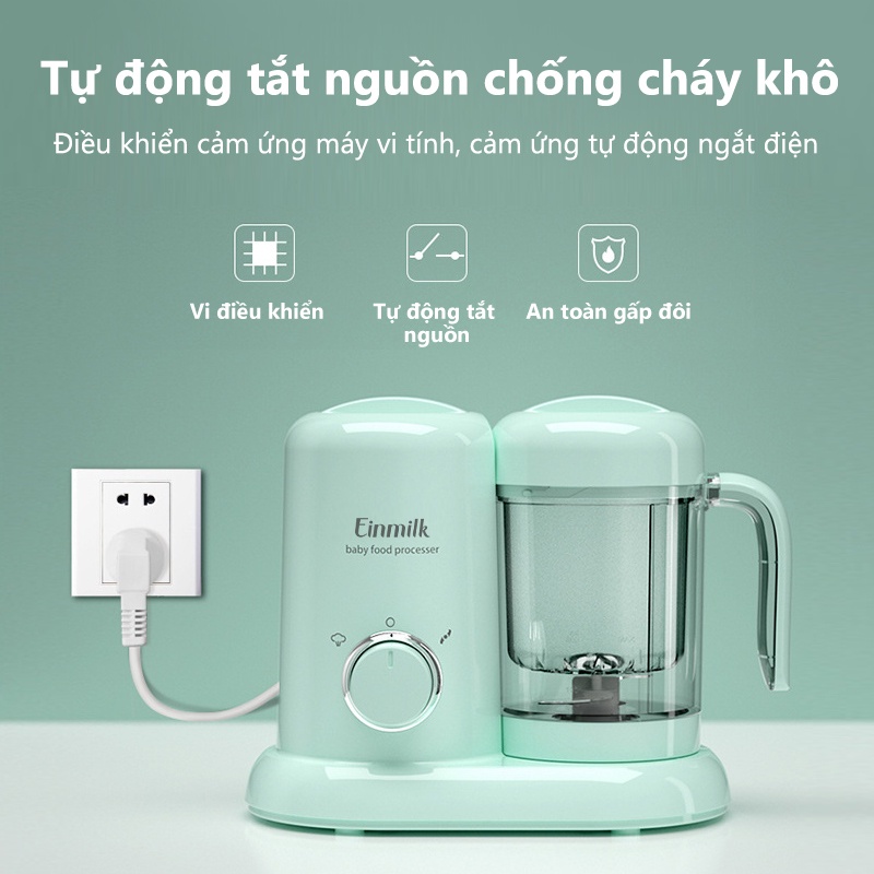 [Einmilk.ân ninh] Máy làm thức ăn cho trẻ em đa chức năng Trộn thức ăn rã đông ấm bằng hơi nước