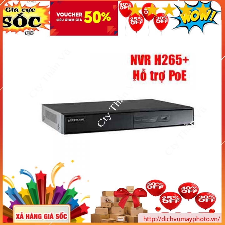 Đầu Ghi Hình IP Hik vỏ sắt  – có POE, mã DS-7104NI-Q1/4P/M ( DS-7108NI-Q1/8P/M) option 4 kênh và 8 kênh