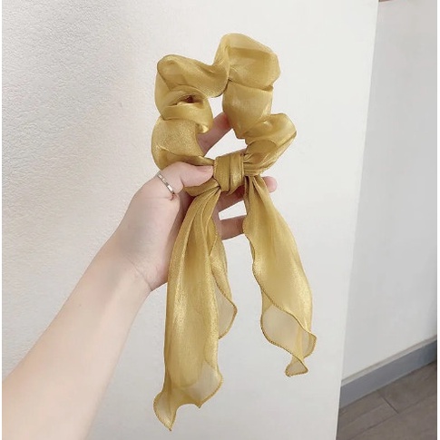 [Ảnh thật] Dây buộc tóc thắt nơ tiểu thư xinh xắn Dây buộc tóc cho nữ chất liệu voan cao cấp N3000 -Như Trang Plaza