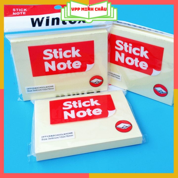 Giấy Nhớ Màu Vàng Wintex Hình Chữ Nhật Kích Thước 𝟯𝘅 𝟰 𝗶𝗻𝗰𝗵／𝟭𝟬𝟮𝘅𝟳𝟲𝗺𝗺