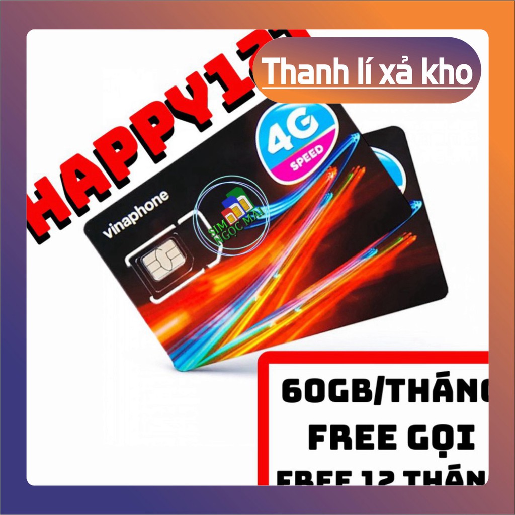 HẠ GIÁ 70% SIM 4G VINA VD89P, VD149  , FHAPPY TRỌN GÓI 12 THÁNG KHÔNG NẠP TIỀN - 4GB/NGÀY - 120GB/THÁNG DATA TỐC ĐỘ CAO 