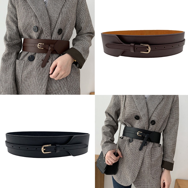 Thắt lưng sang trọng phối với áo khoác áo khoác/ chân váy thời trang cho nữ