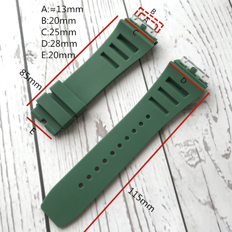Dây đeo bằng silicon mềm tự nhiên bảo vệ môi trường cho đồng hồ RICHARD MILLE