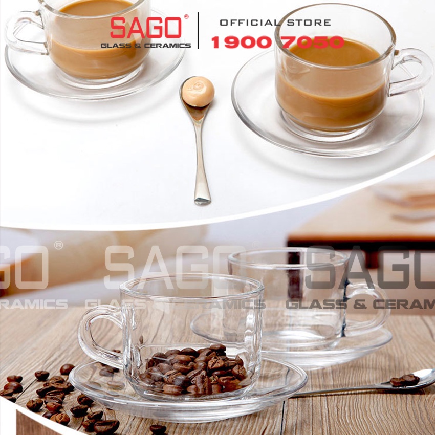 Tách Thủy Tinh Union Stack Tea Cup 200ml | UNI.324 , Nhập Khẩu Thái Lan