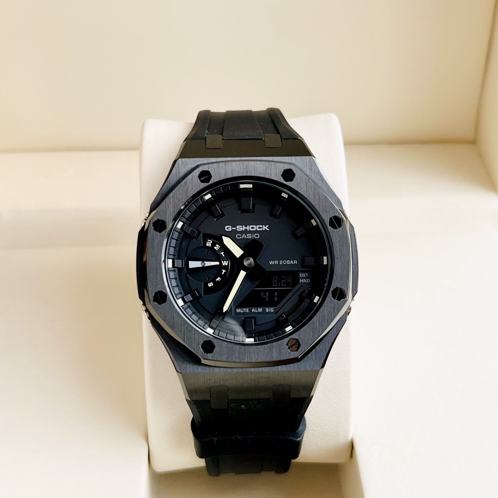 Đồng hồ nam dây Nhựa Casio G Shock GA 2100 Custom Royal Black