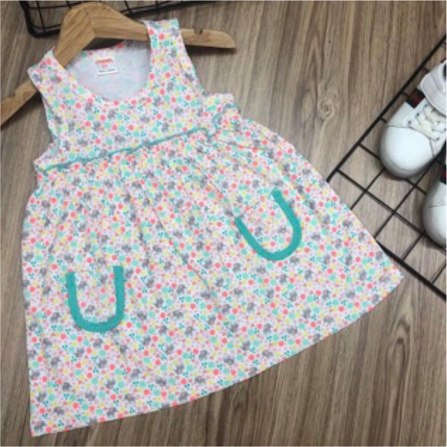 (ib chọn màu ) váy cotton 4c ba lỗ bé gái babydoll 8-21 kg