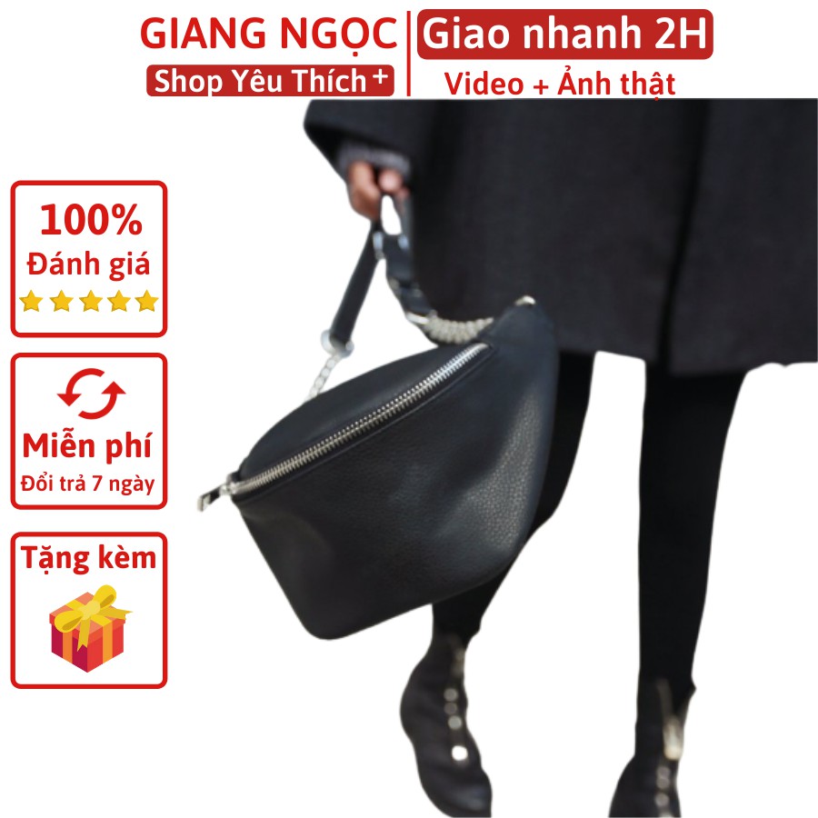 Túi nữ đeo chéo dáng bao tử - Túi da đeo chéo, đeo bụng da PU cao cấp GIANG NGOC