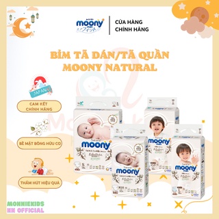 BỈM TÃ DÁN MOONY NATURAL NB63/S60/M46/L38/ XL32