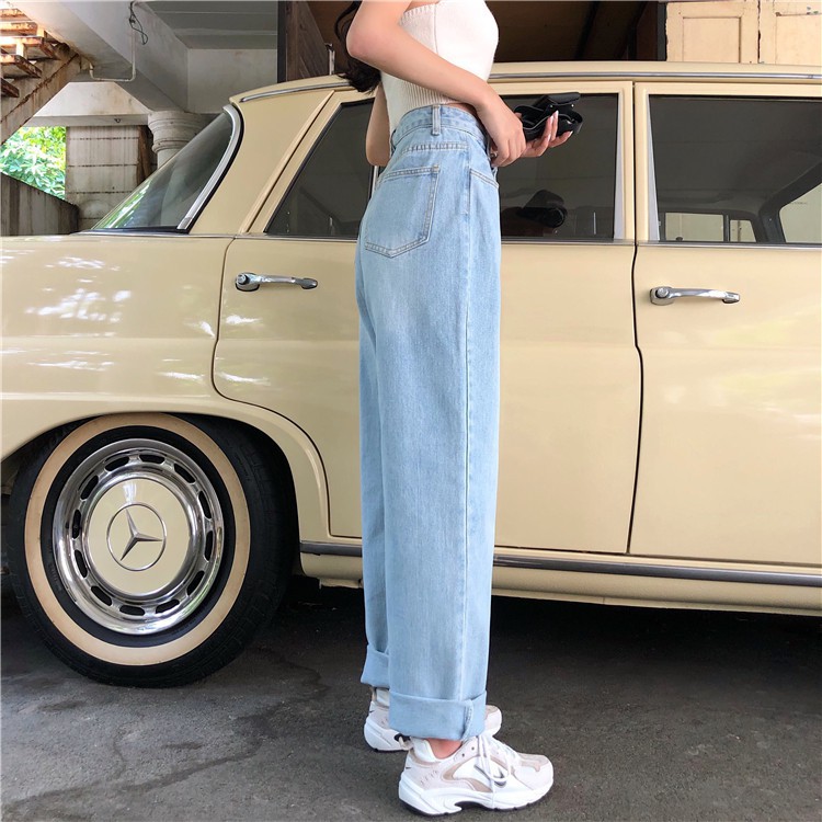 [SẴN] [Ảnh Feacback phía sau] Quần bò ống rộng nữ kèm video ảnh thật | BigBuy360 - bigbuy360.vn