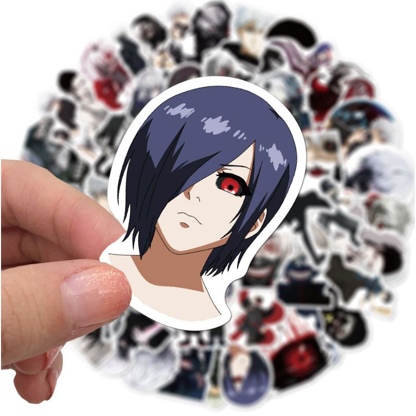 Sticker Anime Tokyo Ghoul nhựa PVC không thấm nước, dán nón bảo hiểm, laptop, điện thoại, Vali,xe #204