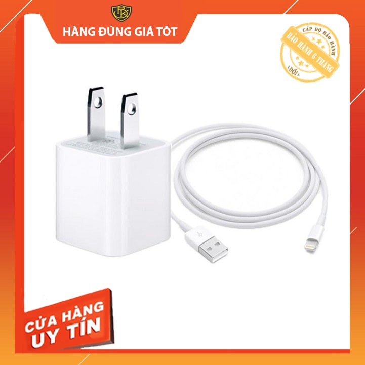 [ BH 1 Đổi 1 ] Bộ Củ Cáp Iphone, Dây Sạc Iphone Chính Hãng Không Nóng Máy Dành Cho Dòng Ip 5/6/6s/7/8/X/Xsmax