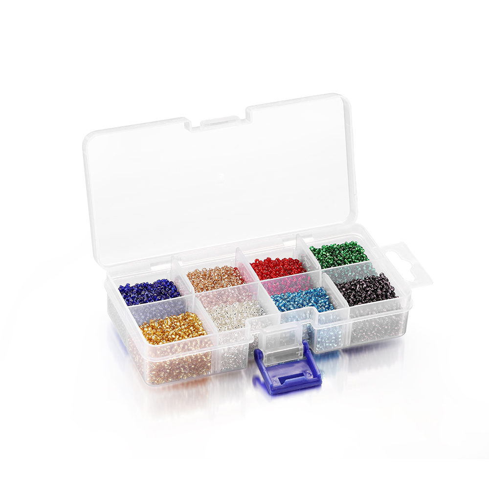 St.kunkka 14400 cái / hộp Hạt thủy tinh màu 2 / 3mm cho vòng tay cườm làm bằng tay