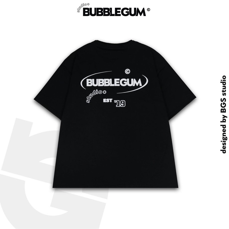Áo Thun Basic Logo Ss04 / Màu Đen Đơn Giản - Bubble Gum Studio