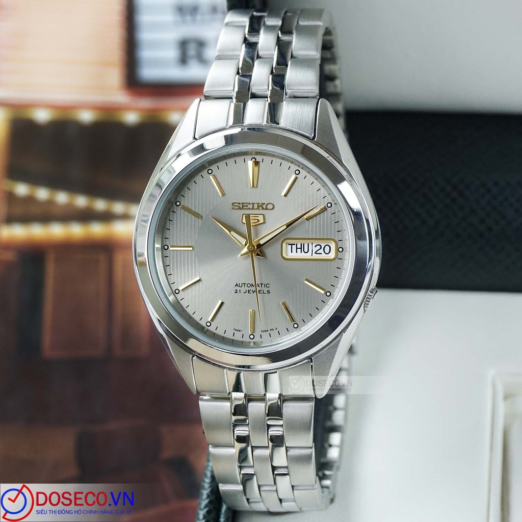 Đồng Hồ Nam Chính Hãng Seiko 5 Cơ Automatic SNKL19K1 Dây Kim Loại Cao Cấp Kính Khoáng Cứng Chống Va Đập SK35